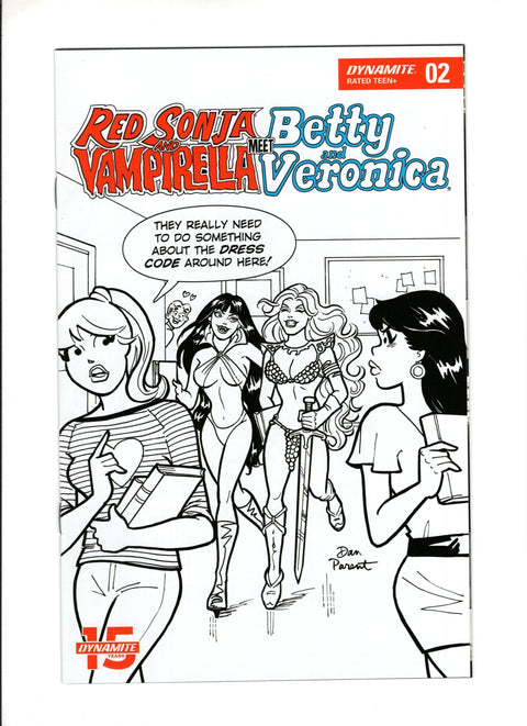 Red Sonja and Vampirella Meet Betty and Veronica #2 (Cvr H) (2019) 10 Copy Parent B&w Incentive  H 10 Copy Parent B&w Incentive  Buy & Sell Comics Online Comic Shop Toronto Canada