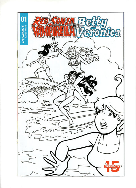 Red Sonja and Vampirella Meet Betty and Veronica #1 (Cvr H) (2019) 10 Copy Parent B&w Incentive  H 10 Copy Parent B&w Incentive  Buy & Sell Comics Online Comic Shop Toronto Canada