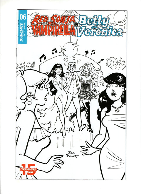 Red Sonja and Vampirella Meet Betty and Veronica #6 (Cvr F) (2019) 10 Copy Incentive Dan Parent Black & White  F 10 Copy Incentive Dan Parent Black & White  Buy & Sell Comics Online Comic Shop Toronto Canada