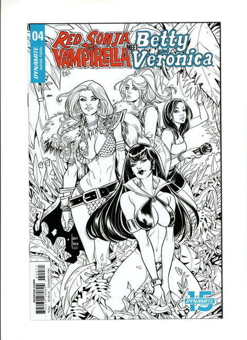 Red Sonja and Vampirella Meet Betty and Veronica #4 (Cvr H) (2019) 20 Copy Braga B&w Incentive  H 20 Copy Braga B&w Incentive  Buy & Sell Comics Online Comic Shop Toronto Canada