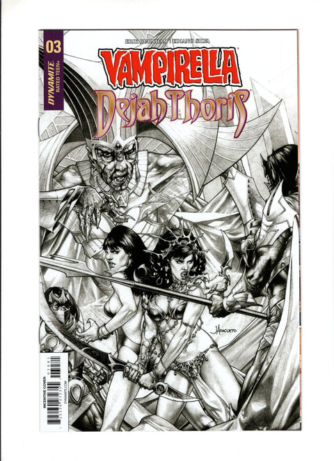 Vampirella / Dejah Thoris #3 (Cvr H) (2018) 20 Copy Anacleto B&w Incentive  H 20 Copy Anacleto B&w Incentive  Buy & Sell Comics Online Comic Shop Toronto Canada