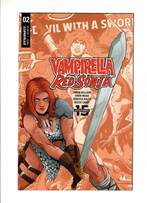 Vampirella / Red Sonja #2 (Cvr E) (2019) Drew Moss Then and Now  E Drew Moss Then and Now  Buy & Sell Comics Online Comic Shop Toronto Canada