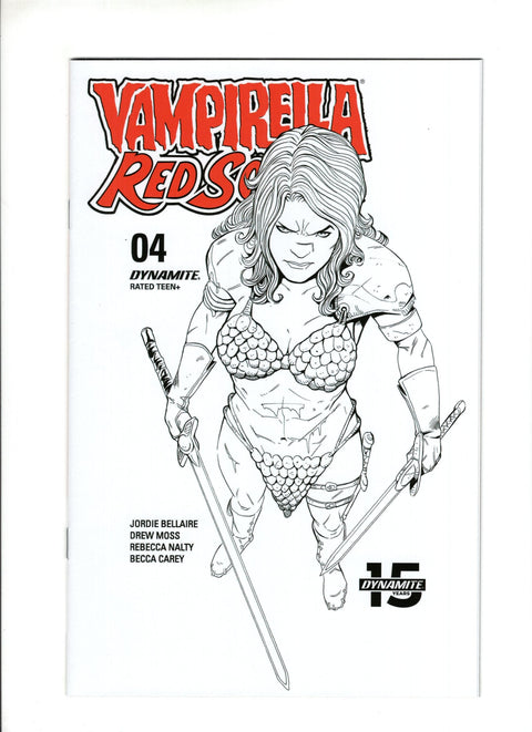 Vampirella / Red Sonja #4 (Cvr F) (2019) Incentive Drew Moss Then And Now Black & White  F Incentive Drew Moss Then And Now Black & White  Buy & Sell Comics Online Comic Shop Toronto Canada