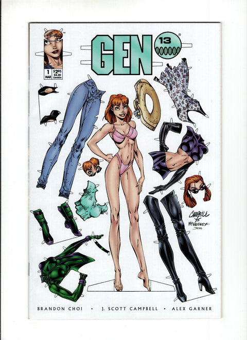 Gen 13, Vol. 2 #1 (Cvr K) (1995) J. Scott Campbell All Dolled Up Variant  K J. Scott Campbell All Dolled Up Variant  Buy & Sell Comics Online Comic Shop Toronto Canada