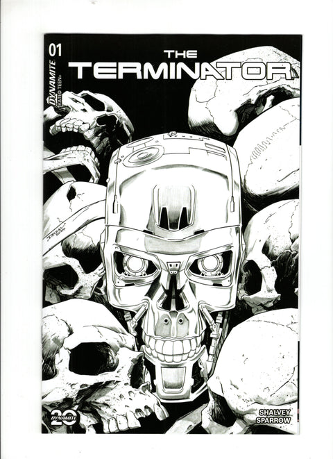 The Terminator (Dynamite Entertainment) #1 (Cvr O) (2024) Declan Shalvey Incentive B&W (1:20)