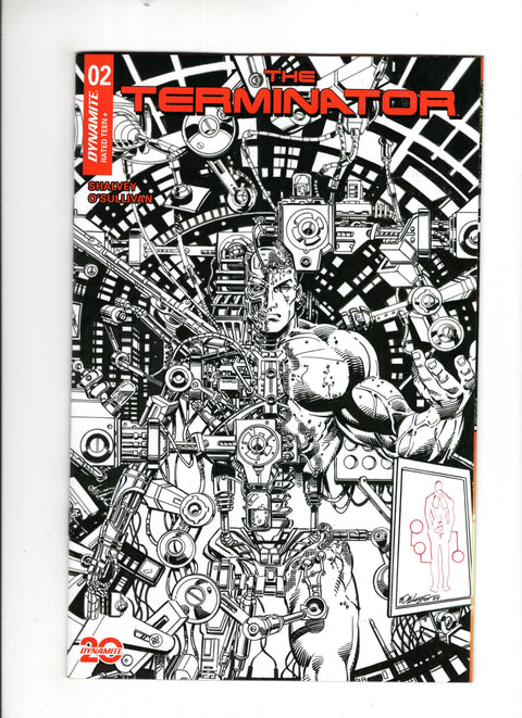 The Terminator (Dynamite Entertainment) #2 (Cvr R) (2024) Bob Layton Incentive B&W Variant