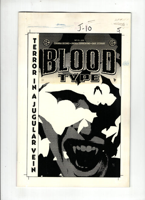 Blood Type #2 (Cvr D) (2025) 1:20 Sorrentino B&w Artist Edition Incentive