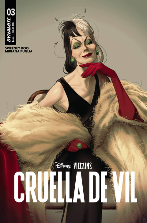 Disney Villains: Cruella De Vil 3 Comic Sway Variant Dynamite Entertainment 2024