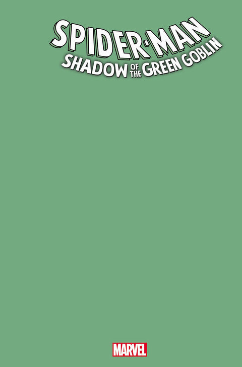 Spider-Man: Shadow of the Green Goblin 1 Comic Green Blank Cover Variant Marvel Comics 2024