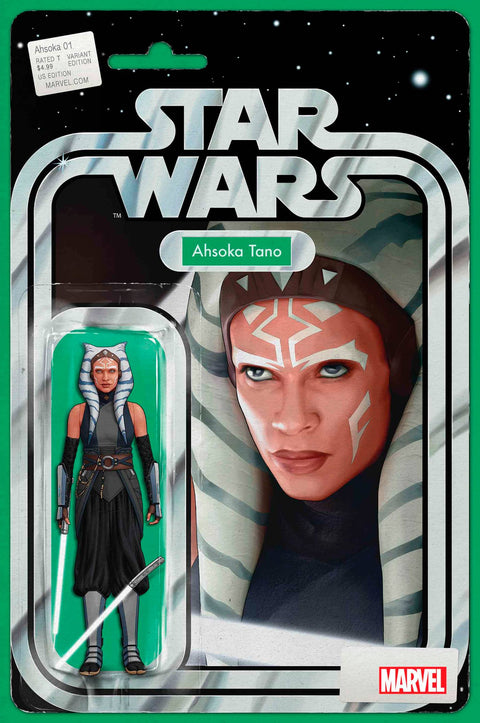 Star Wars: Ahsoka 1 Comic John Tyler Christopher Action Figure Variant Marvel Comics 2024