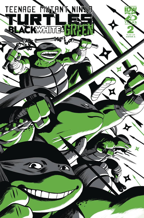 Teenage Mutant Ninja Turtles: Black, White & Green 2 Comic Javier Rodriguez Regular IDW Publishing 2024