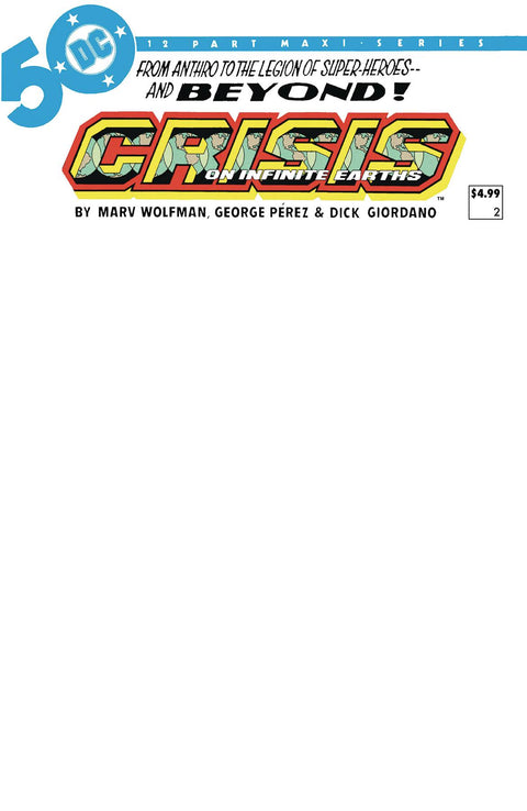 Crisis On Infinite Earths 2 Comic Facsimile Blank Edition 2024 DC Comics 2024