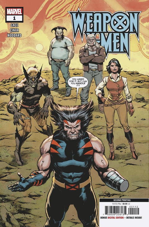 Weapon X-Men 1 Comic 2nd Printing Yıldıray Çınar Variant Marvel Comics 2024
