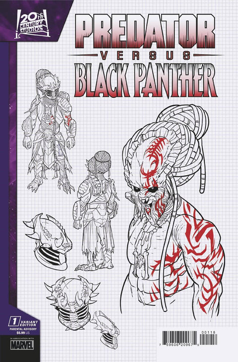 Predator vs. Black Panther 1 Comic 1:10 Chris Allen Variant Marvel Comics 2024