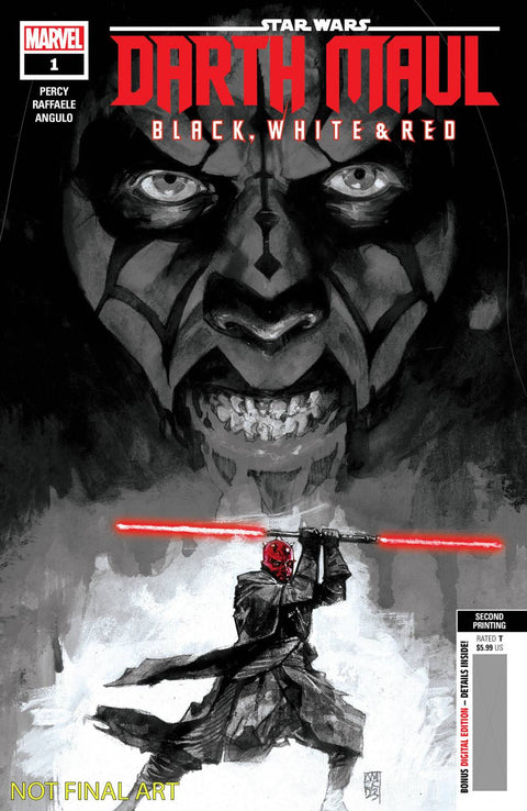 Star Wars: Darth Maul - Black, White & Red 1 Comic 2nd Printing Marvel Comics 2024