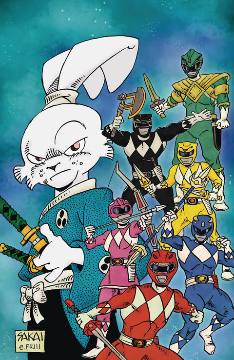 Mighty Morphin Power Rangers / Usagi Yojimbo 1 Comic Stan Sakai Foil Variant Boom! Studios 2024