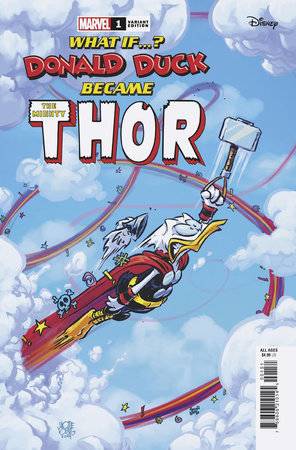 What If...? Donald Duck Became Thor 1 Comic Skottie Young Variant Marvel Comics 2024