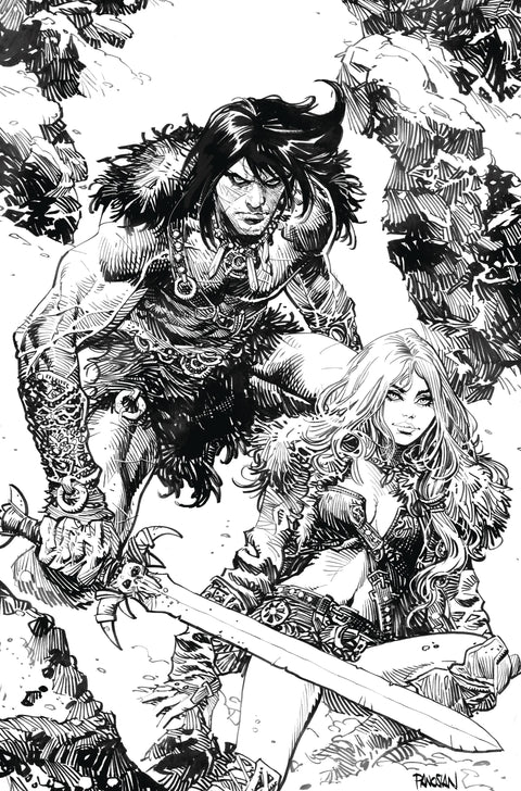 Conan the Barbarian (Titan Comics) 13 Comic Panosian B&W Titan Comics 2024