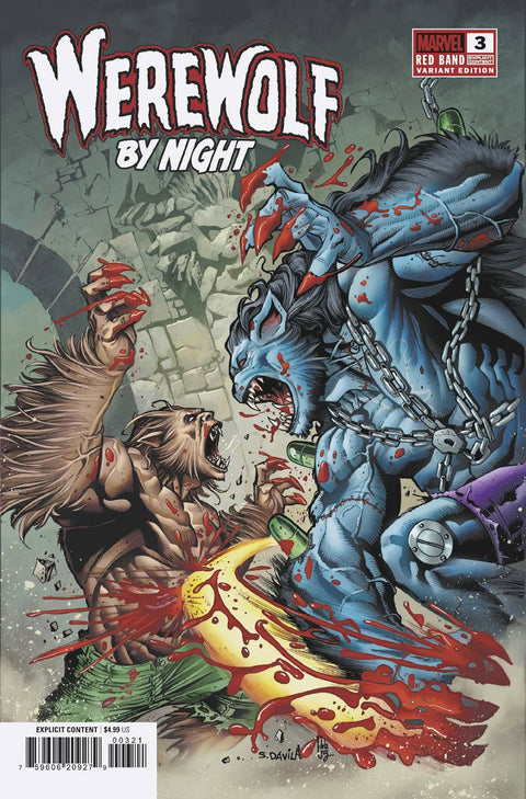 Werewolf By Night: Red Band 3 Comic Sergio Davila Variant Marvel Comics 2024