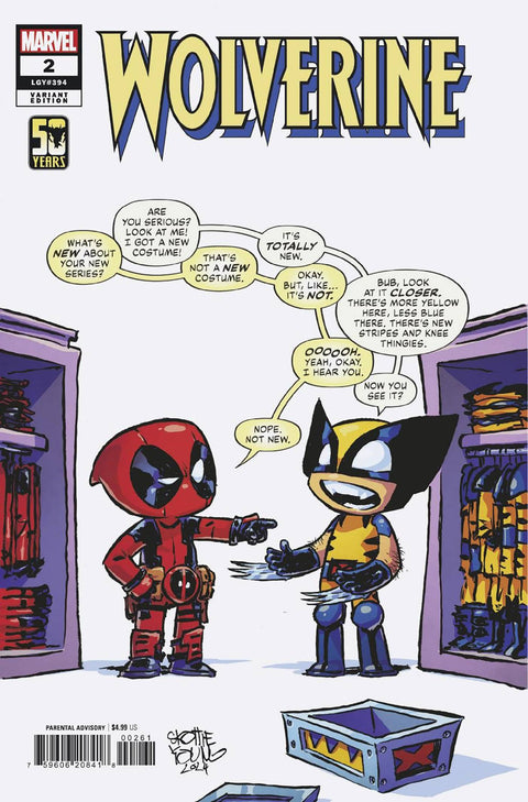 Wolverine, Vol. 8 2 Comic Skottie Young Variant Marvel Comics 2024