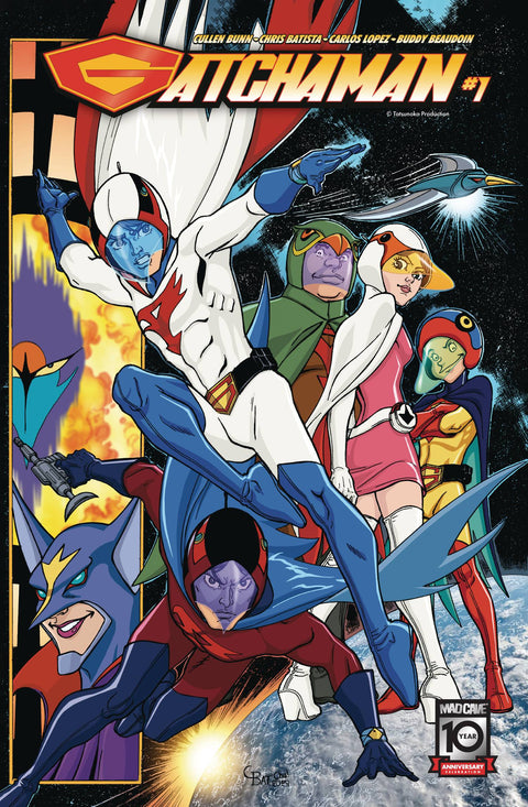 Gatchaman 1 Comic 2nd Printing Mad Cave Studios 2024