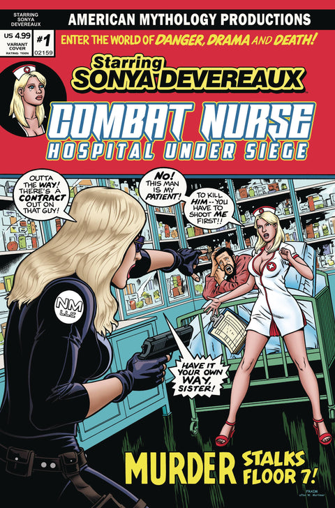 Starring Sonya Devereaux, Combat Nurse 1 Comic Homage American Mythology 2024