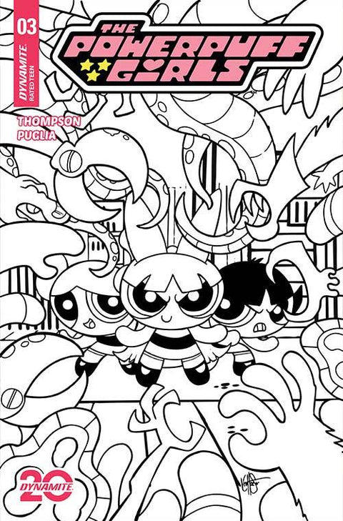 The Powerpuff Girls (Dynamite Entertainment) 3 Comic 1:7 Haeser Line Art Dynamite Entertainment 2024