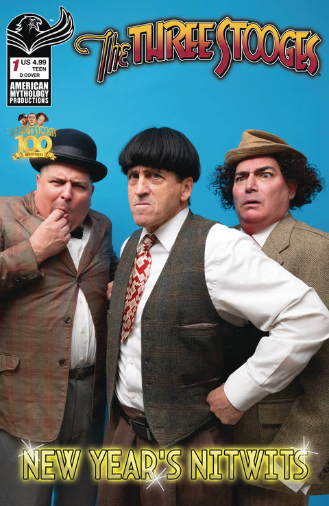 THREE STOOGES NEW YEARS NITWITS #1 CVR D NEW STOOGES PHOTO AMERICAN MYTHOLOGY PRODUCTIONS