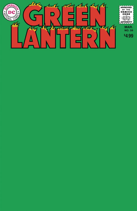 Green Lantern, Vol. 2 59 Comic Facsimile Blank Variant DC Comics 2024