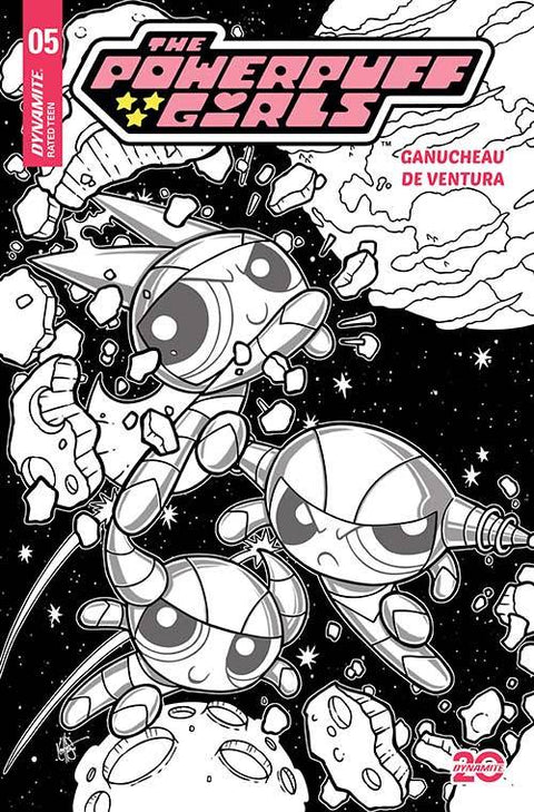 The Powerpuff Girls (Dynamite Entertainment) 5 Comic Ken Haeser Incentive Line Art Variant (1:5) Dynamite Entertainment 2024