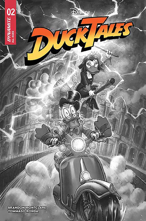 DUCKTALES #2 CVR R 7 COPY FOC INCV QUAH B&W (C: 1-0-0) DYNAMITE