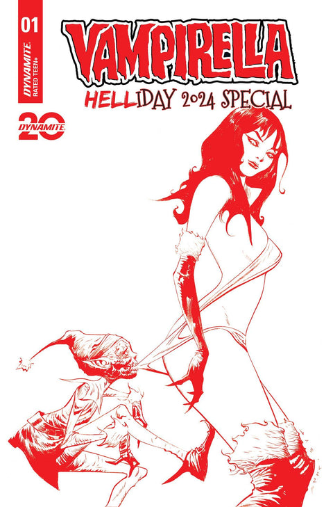 VAMPIRELLA HELLIDAY 2024 SP #1 CVR K FOC BONUS RED LEE LINE DYNAMITE