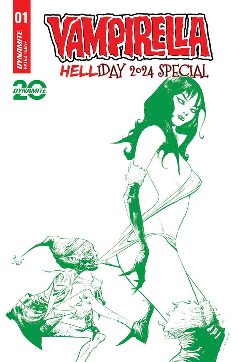 VAMPIRELLA HELLIDAY 2024 SP #1 CVR L FOC BONUS GREEN LEE LIN DYNAMITE