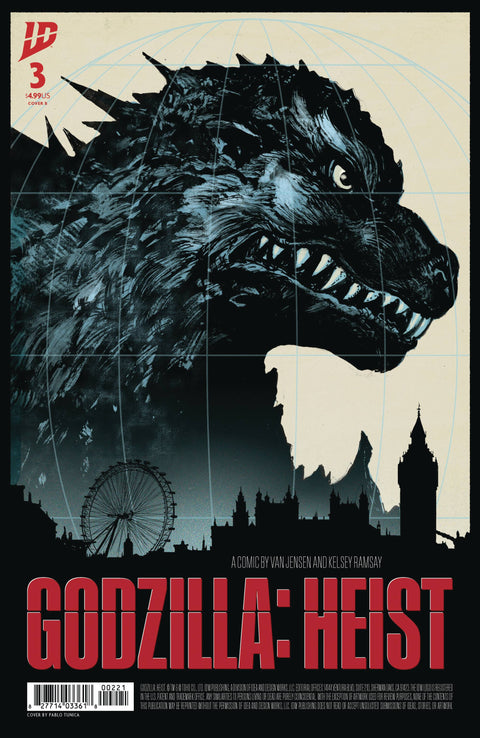 Godzilla: Heist 3 Comic Pablo Tunica Variant IDW Publishing 2025