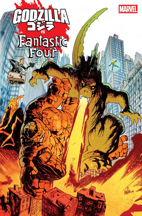 Godzilla vs. Fantastic Four 1 Comic James Harren Homage Variant Marvel Comics 2025