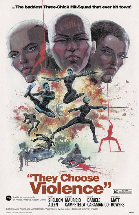 They Choose Violence 1 Comic Kyle Baker Variant AWA Studios 2025