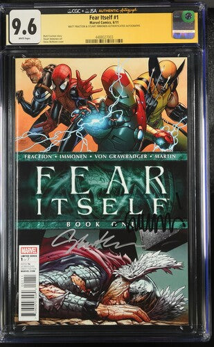 Fear Itself #1 (CGC 9.6) (2011) JSA Authenticated - Fraction / Immonen   JSA Authenticated - Fraction / Immonen  Buy & Sell Comics Online Comic Shop Toronto Canada