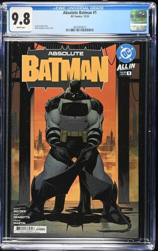 Absolute Batman #1 (CGC 9.8) (Cvr A) (2024) Nick Dragotta  A Nick Dragotta  Buy & Sell Comics Online Comic Shop Toronto Canada