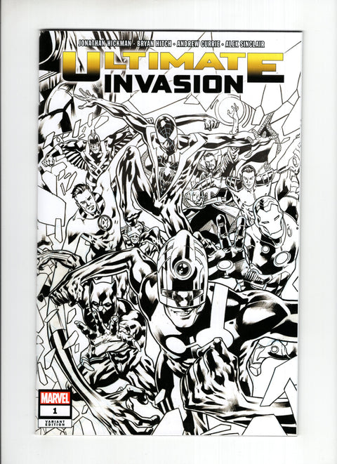 Ultimate Invasion, Vol. 1 #1K 1:50 Brian Hitch Wrap B&W Variant