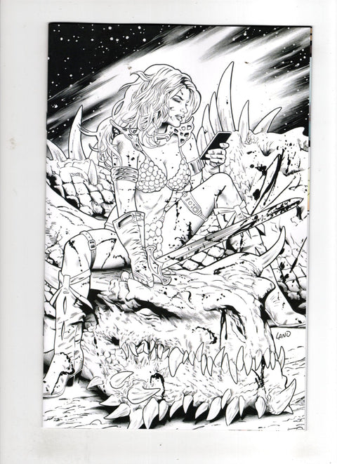 Sonja Reborn #2 (Cvr O) (2025) 1:7 Greg Land Incentive B&W Virgin
