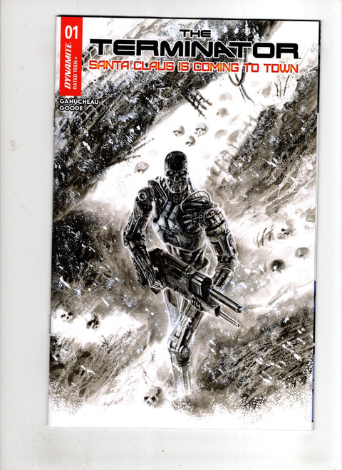 Terminator: Santa Claus Is Coming To Town #1 (Cvr J) (2025) 1:5 Francesco Biagini Incentive B&W