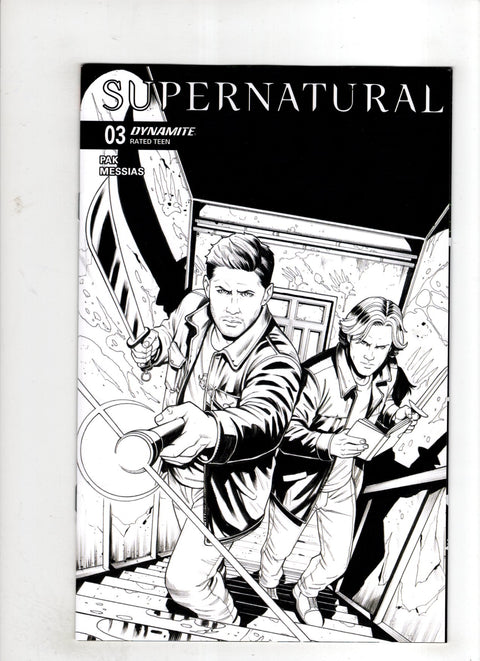 Supernatural, Vol. 2 (Dynamite Entertainment) #3 (Cvr F) (2025) (1:10) Andrea Broccardo Incentive B&W Variant