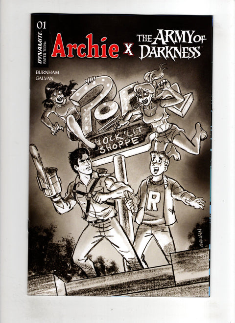 Archie x The Army of Darkness #1 (Cvr J) (2026) (1:10) Bill Galvan Incentive B&W Variant