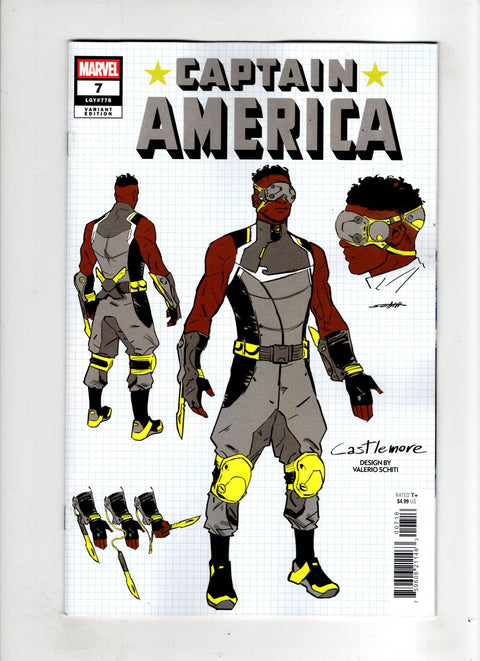 Captain America, Vol. 12 #7 (Cvr F) (2026) (1:10) Valerio Schiti Incentive Design Variant