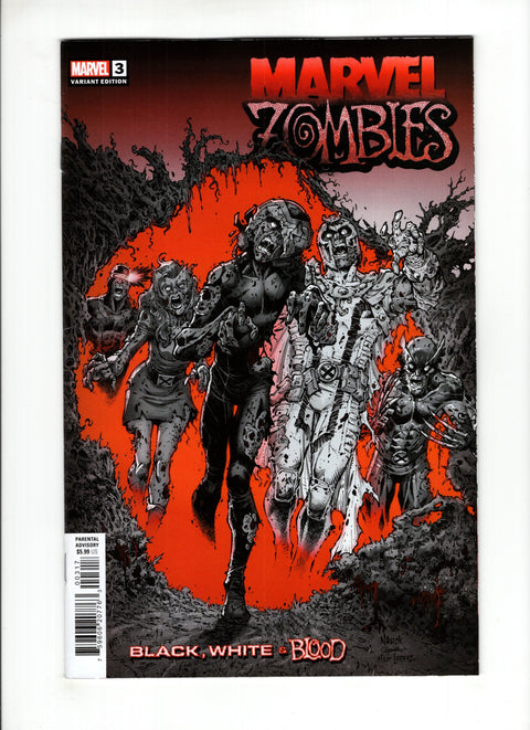 Marvel Zombies: Black, White & Blood #3D (2023) 1:10 Todd Nauck Variant