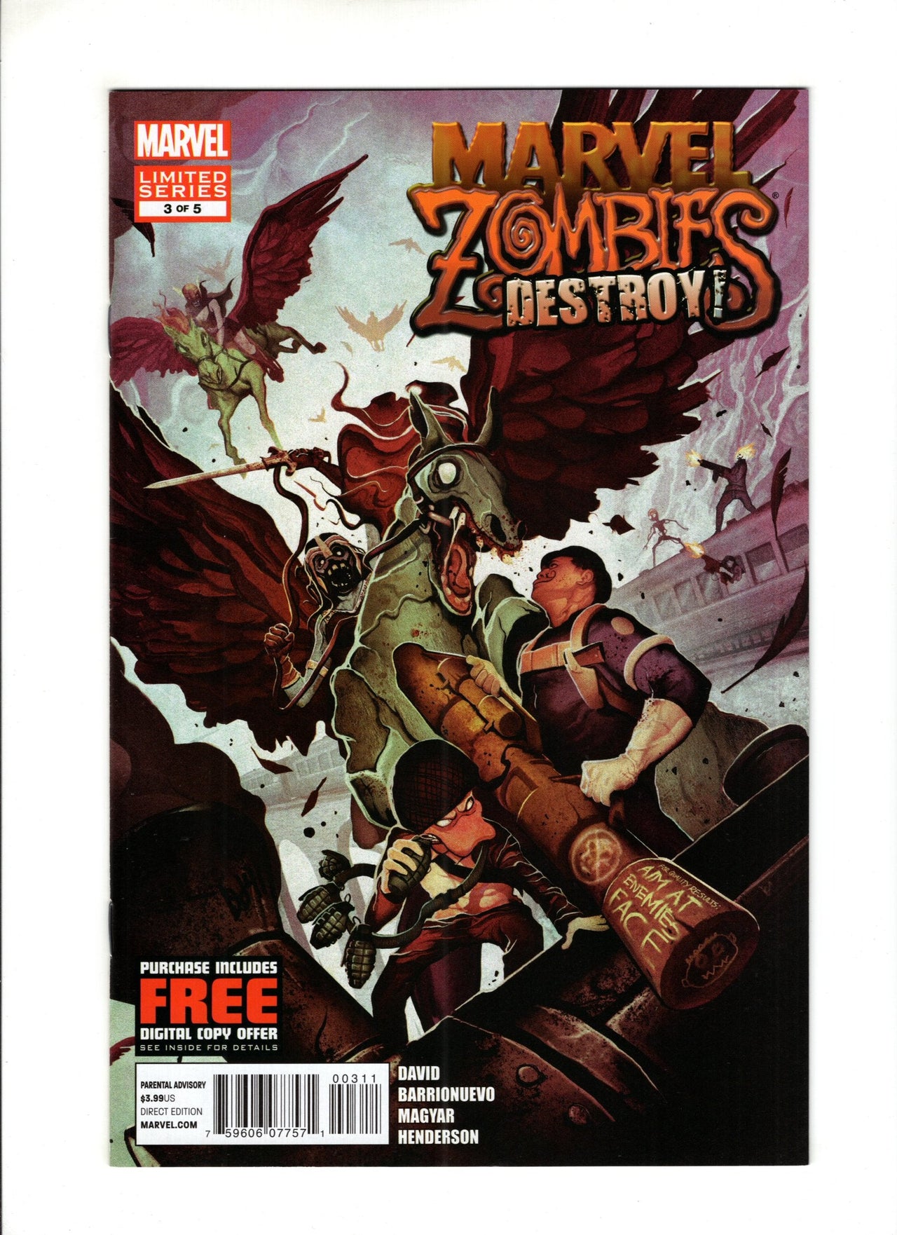 Marvel Zombies: Destroy #3 (2012) Michael Del Mundo Regular Marvel ...