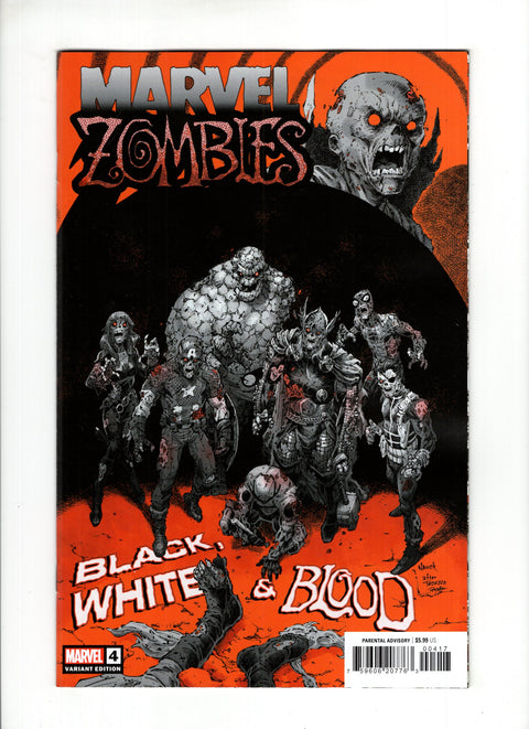 Marvel Zombies: Black, White & Blood #4D (2024) 1:10 Todd Nauck Variant