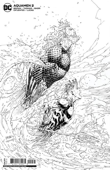 Aquamen, Vol. 1 #2C Jim Lee Black & White Card Stock Cover