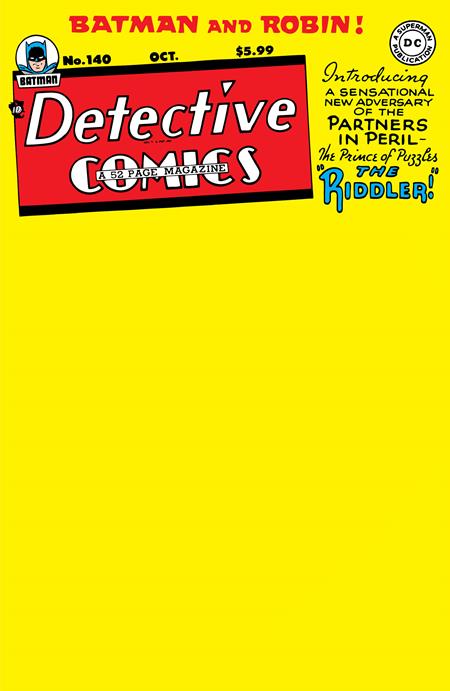 Detective Comics, Vol. 1 #140C (2023) Facsimile Edition 2023 Blank Facsimile Edition 2023 Blank DC Comics Oct 03, 2023