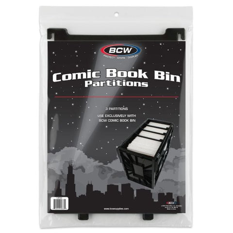 BCW Comic Book Bin Partitions - Black